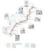 Immagine: punti di interesse dell'itinerario Aurelia - parte sud