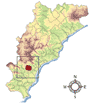 Immagine: mappa con la posizione del Comune di Balestrino